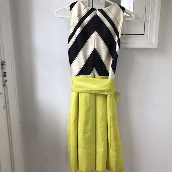 Citron, Navy & cream Anthropologie dress with bow - Picture 4 of 4